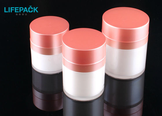 Empty Packaging Airless Cosmetic Jar 50g Capacity Round Shape With Pp Pump