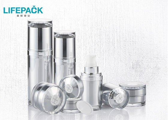 Customized Color Acrylic Containers Refillable With Lids Luxury Thick Wall