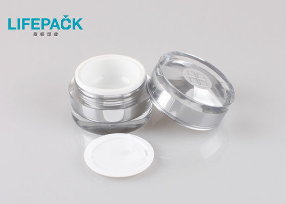 Customized Color Acrylic Containers Refillable With Lids Luxury Thick Wall