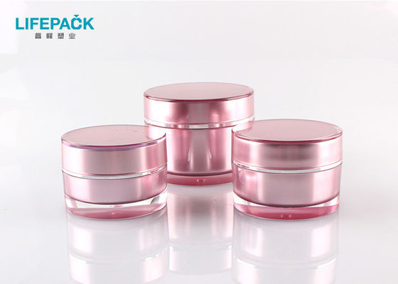 Round Empty Cosmetic Jars 20g 30g 50g / Skin Care Acrylic Jars With Lids