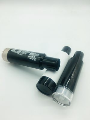 Round Cosmetic Airless Pump Bottles For Liquid Foundation Double Wall Design