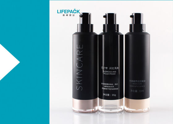 Tamanho vazio recarregável da capacidade φ34.5mmx134mm da garrafa 50ml da bomba da fundação