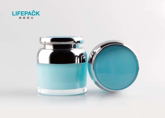 Frasco acrílico cosmético redondo com as tampas para a composição 30ml de empacotamento de creme 50ml